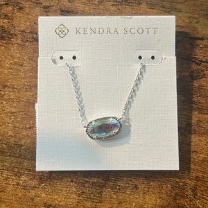 Kendra Scott Elisa Silver Pendant Necklace with Illusion stone BRAND NEW w/ tag